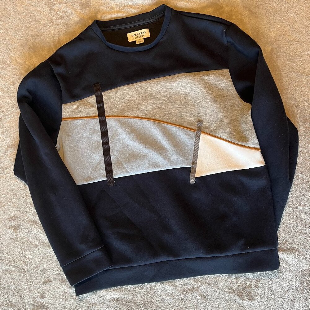 Navy Jack and Jones Crewneck Sweatshirt